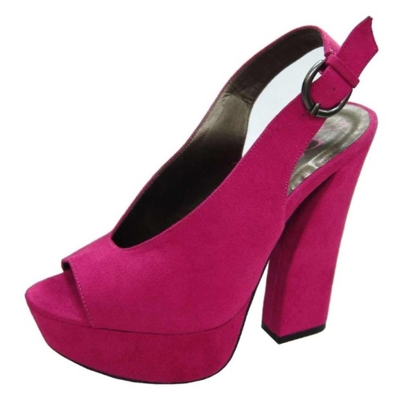 HEART SOUL FABIANA FUCHSIA PLATFORM PUMPS 7.5 - Picture 2 of 8